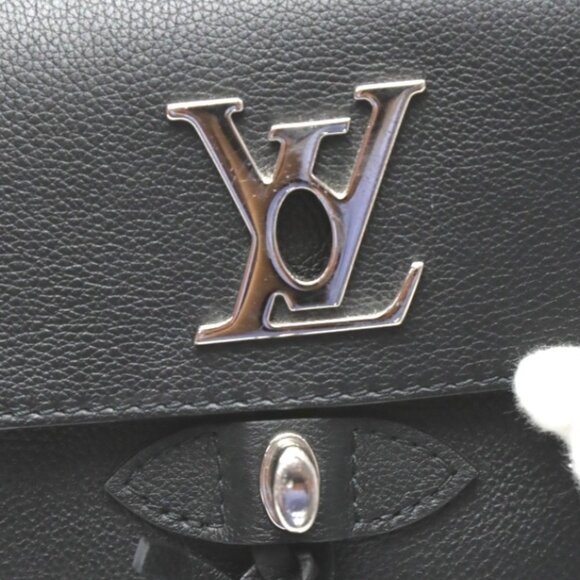 LOUIS VUITTON Black Leather Backpack - Picture 16 of 16
